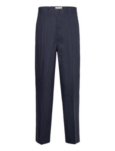 Linen Suit Pants Bottoms Trousers Formal Blue GANT