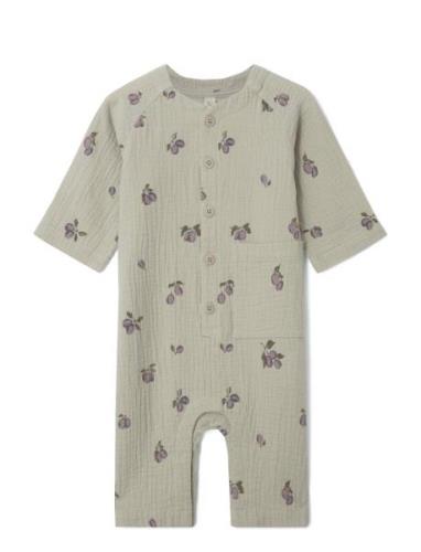 Prune Green Muslin Sie Bodysuits Short-sleeved Green Garbo&Friends