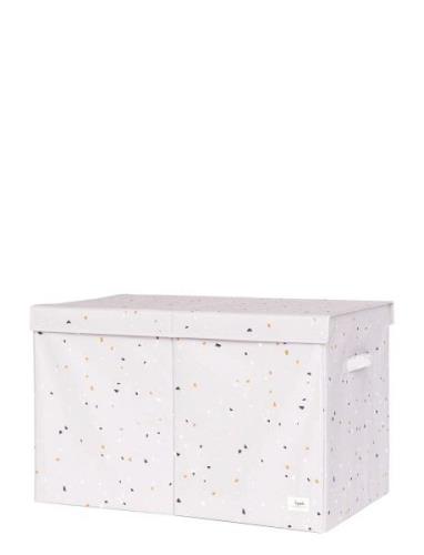 3 Sprouts Folding Toy Chest, Terrazzo/Light Gray Home Kids Decor Stora...