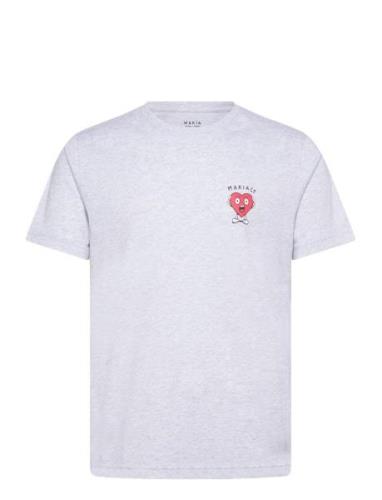 Panic T-Shirt Tops T-Kortærmet Skjorte Grey Makia