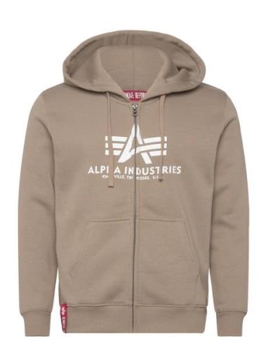 Basic Zip Hoody Designers Sweatshirts & Hoodies Hoodies Beige Alpha In...