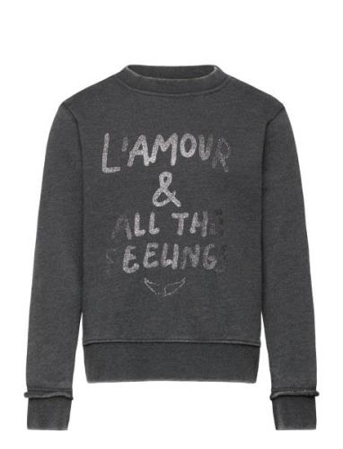 Sweatshirt Tops Sweatshirts & Hoodies Sweatshirts Grey Zadig & Voltair...