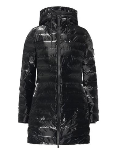 Lohja Long Puffer Curve Jacket W3T3 Foret Jakke Black Rains