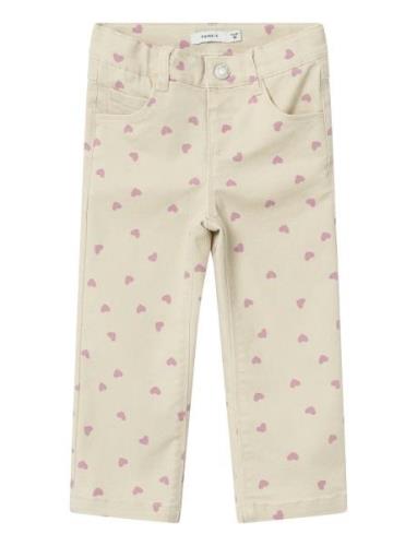 Nmfrose Straight Twi Pant 4682-Yf N Bottoms Trousers Beige Name It