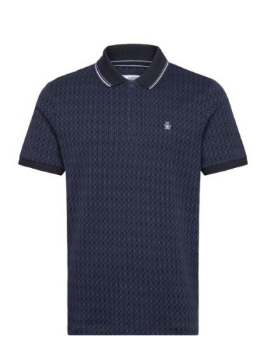 Ao Jqrd Argyle 1/4 Z Tops Polos Short-sleeved Navy Original Penguin