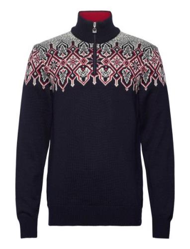 Winterland Masc Sweater Tops Knitwear Half Zip Jumpers Navy Dale Of No...