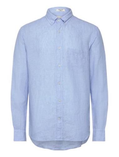 Reg Linen Shirt Tops Shirts Linen Shirts Blue GANT