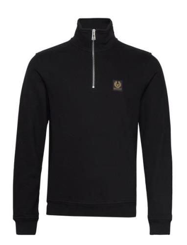 Belstaff Quarter Zip Sweatshirt Black Designers Sweatshirts & Hoodies ...