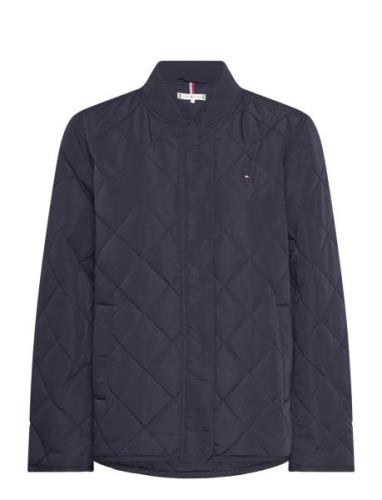 Lw Quilted Bomber Jacket Quiltet Jakke Navy Tommy Hilfiger