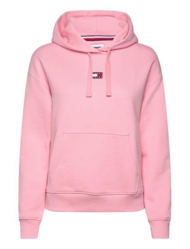 Tjw Bxy Badge Hoodie Tops Sweatshirts & Hoodies Hoodies Pink Tommy Jea...