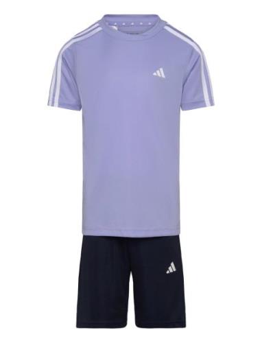 U Tr-Es 3S Tset Sets Sets With Short-sleeved T-shirt Blue Adidas Sport...