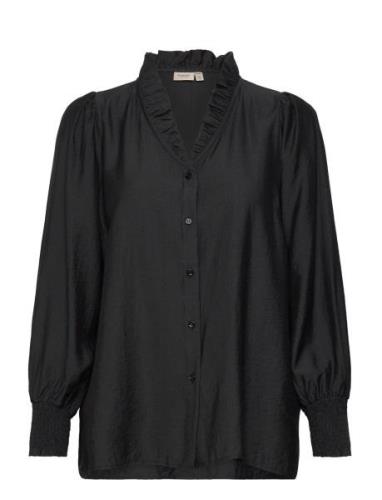 Framby Sh 1 Tops Shirts Long-sleeved Black Fransa