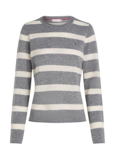 Soft Wool C-Nk Sweater Tops Knitwear Jumpers Grey Tommy Hilfiger