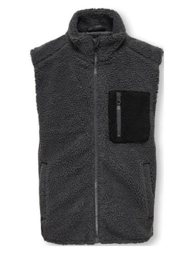 Kobarchie Teddy Vest Otw Foret Vest Grey Kids Only