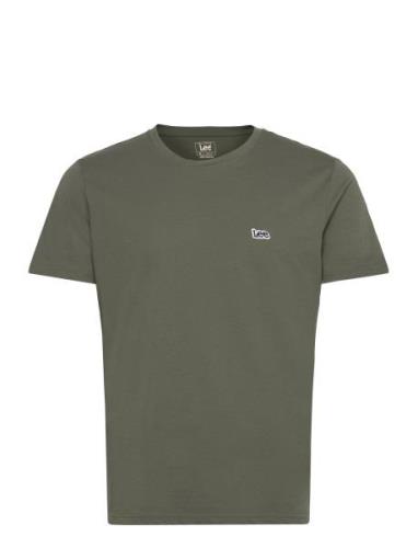 Ss Patch Logo Tee Tops T-Kortærmet Skjorte Khaki Green Lee Jeans