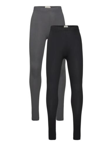 Leggings 2-Pack Bottoms Leggings Black Creamie