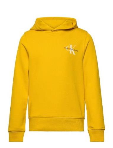 Small Monogram Hoodie Tops Sweatshirts & Hoodies Hoodies Yellow Calvin...