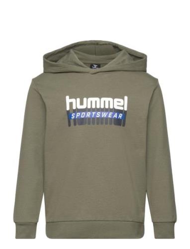 Hmltukas Hoodie Tops Sweatshirts & Hoodies Hoodies Green Hummel