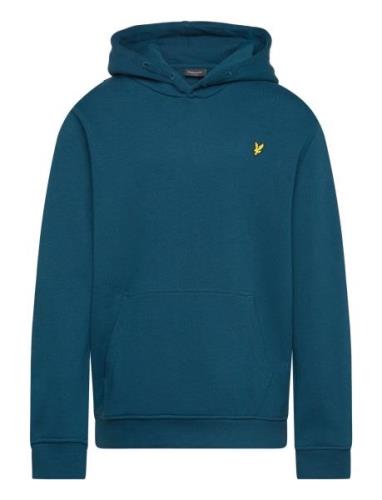 Pullover Hoodie Tops Sweatshirts & Hoodies Hoodies Blue Lyle & Scott