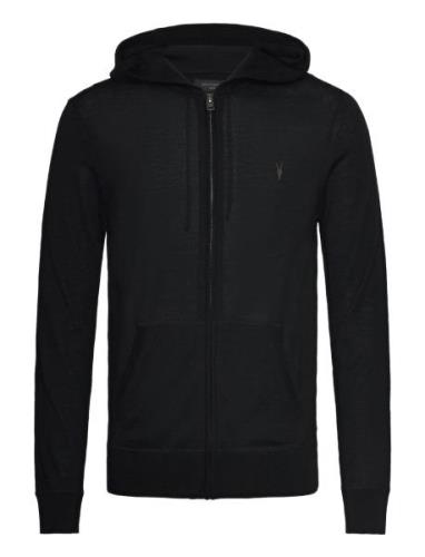 Mode Merino Zip Hoody Tops Sweatshirts & Hoodies Hoodies Black AllSain...