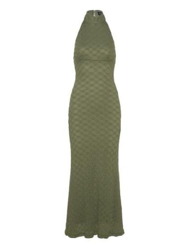 Ola Lace Midi Dress Maxikjole Festkjole Khaki Green Bardot