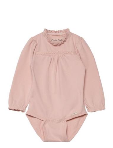 Body Ls Bodies Long-sleeved Pink Minymo