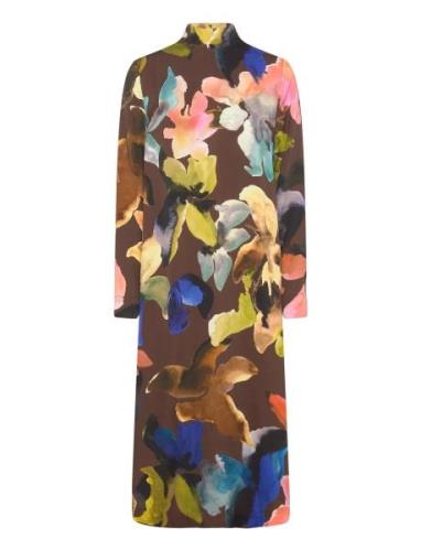 Long Sleeve Midi Dress, 2263 Dry Vi Knælang Kjole Multi/patterned STIN...