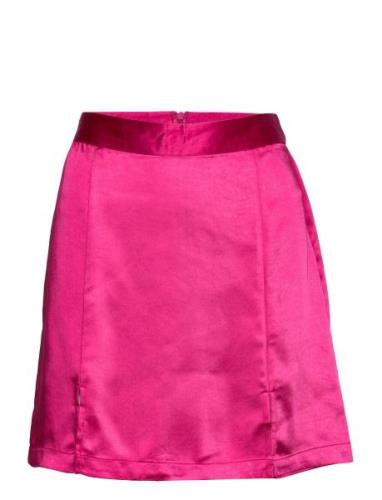 Satina Molanna Skirt Kort Nederdel Pink Bzr