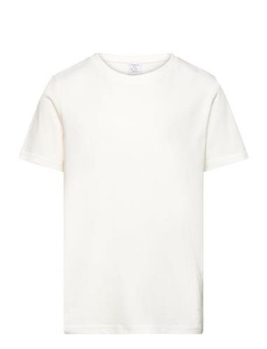 T Shirt Regular Solid Tops T-Kortærmet Skjorte White Lindex