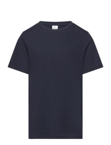 T Shirt Regular Solid Tops T-Kortærmet Skjorte Navy Lindex