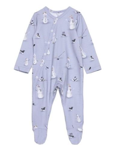 Baby Print Full Bodysuit Langærmet Body Blue Gugguu