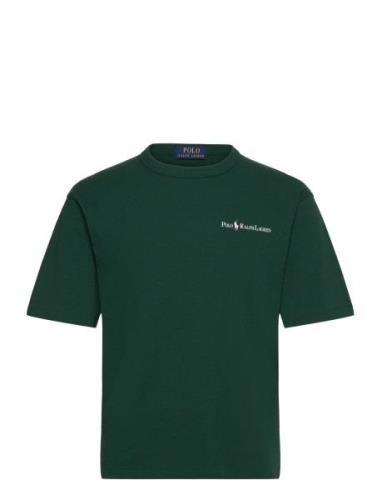 Relaxed Fit Logo Jersey T-Shirt Tops T-Kortærmet Skjorte Green Polo Ra...