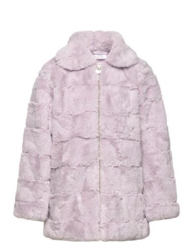 Jacket Fake Fur Jakke Purple Lindex