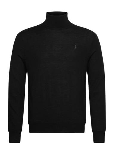 Washable Wool Turtleneck Sweater Tops Knitwear Turtlenecks Black Polo ...