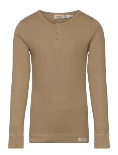 Tee Ls Tops T-shirts Long-sleeved T-Skjorte Brown MarMar Copenhagen