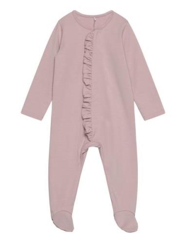 Baby Frilla Full Bodysuit Langærmet Body Pink Gugguu