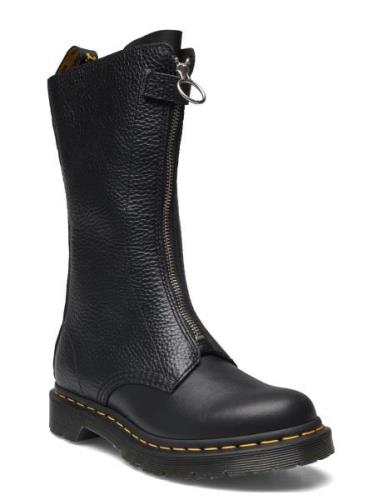 1B99 Frnt Zip Black Wanama+Milled Nappa Shoes Boots Ankle Boots Ankle ...