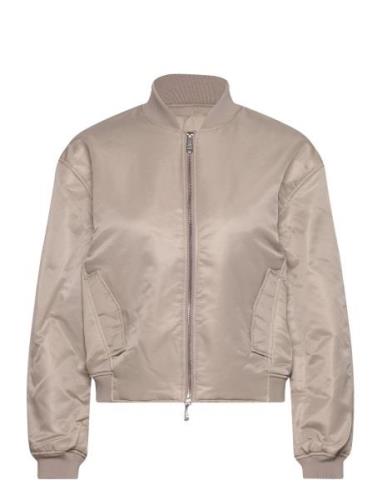 Ls Filled Nylon Bomber Bomberjakke Beige Calvin Klein Jeans