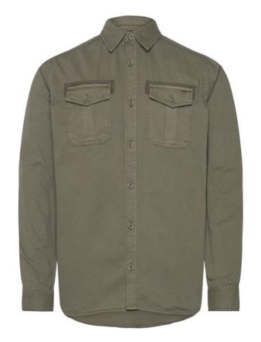 Inriccaldo Tops Shirts Casual Khaki Green INDICODE