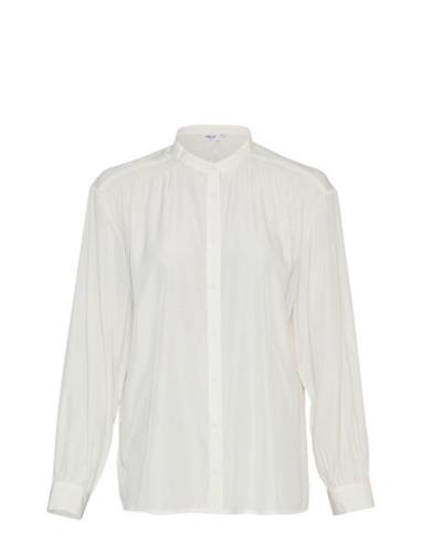 Mschmiranda Shirt Tops Shirts Long-sleeved Cream MSCH Copenhagen