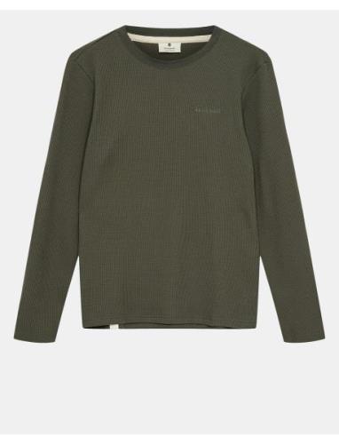 Akkikki L/S Waffle Tee Tops T-Langærmet Skjorte Green Anerkjendt