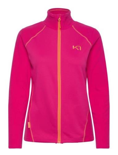 Kari F/Z Fleece Sport Sweatshirts & Hoodies Fleeces & Midlayers Pink K...