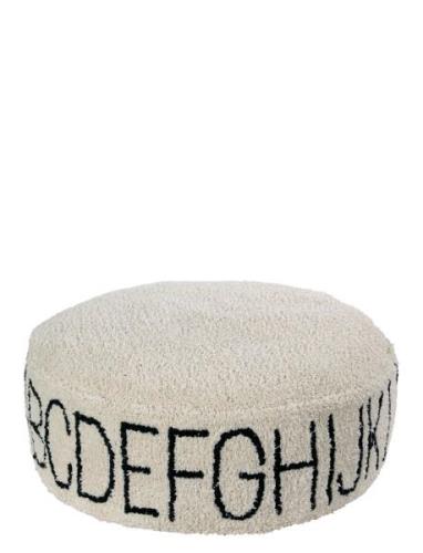 Pouffe Abc Natural - Black Home Kids Decor Furniture Cream Lorena Cana...