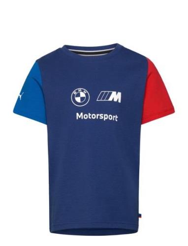 Bmw Mms Kids Ess Logo Tee Sport T-Kortærmet Skjorte Blue PUMA Motorspo...