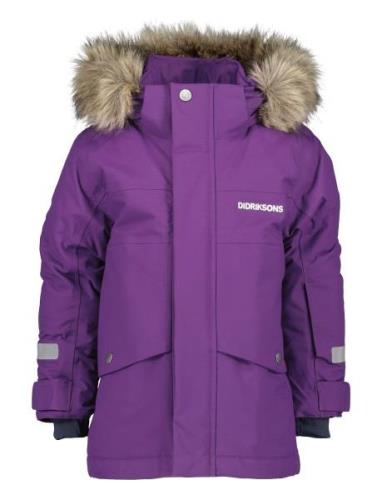 Bjärven Kids Parka 3 Parka Jakke Purple Didriksons