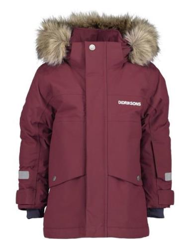 Bjärven Kids Parka 3 Parka Jakke Burgundy Didriksons