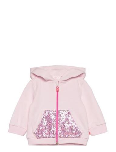 Hooded Cardigan Tops Sweatshirts & Hoodies Hoodies Pink Billieblush