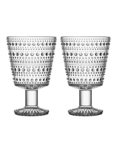 Kastehelmi Glas På Fod 30Cl 2Stk Home Tableware Glass Drinking Glass N...