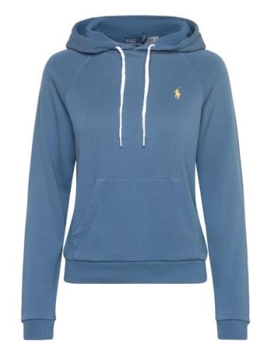 Shrunken Fit Fleece Hoodie Tops Sweatshirts & Hoodies Hoodies Blue Pol...