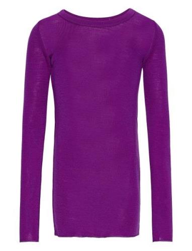 Rihanna Wool Tops T-shirts Long-sleeved T-Skjorte Purple Molo